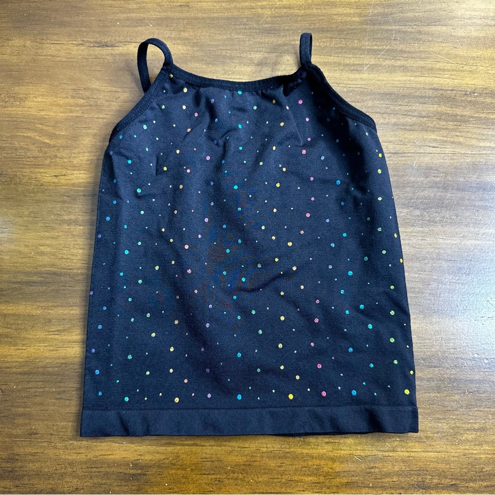 Healthtex Black Tank Top with Colorful Dots 2T